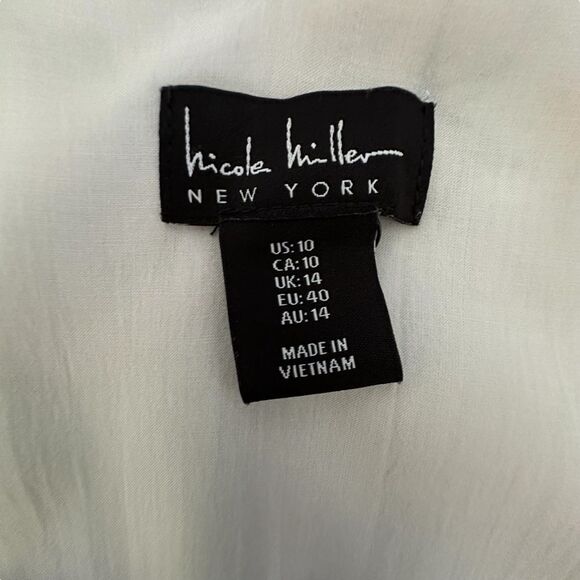 Nicole Miller ~ Floral Maxi Dress in Yellow and White floral print ~ size 10 - Picture 15 of 15